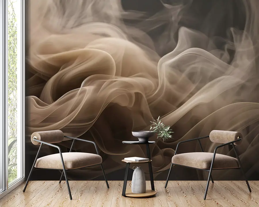 murales de pared Olas abstractas de humo u96591