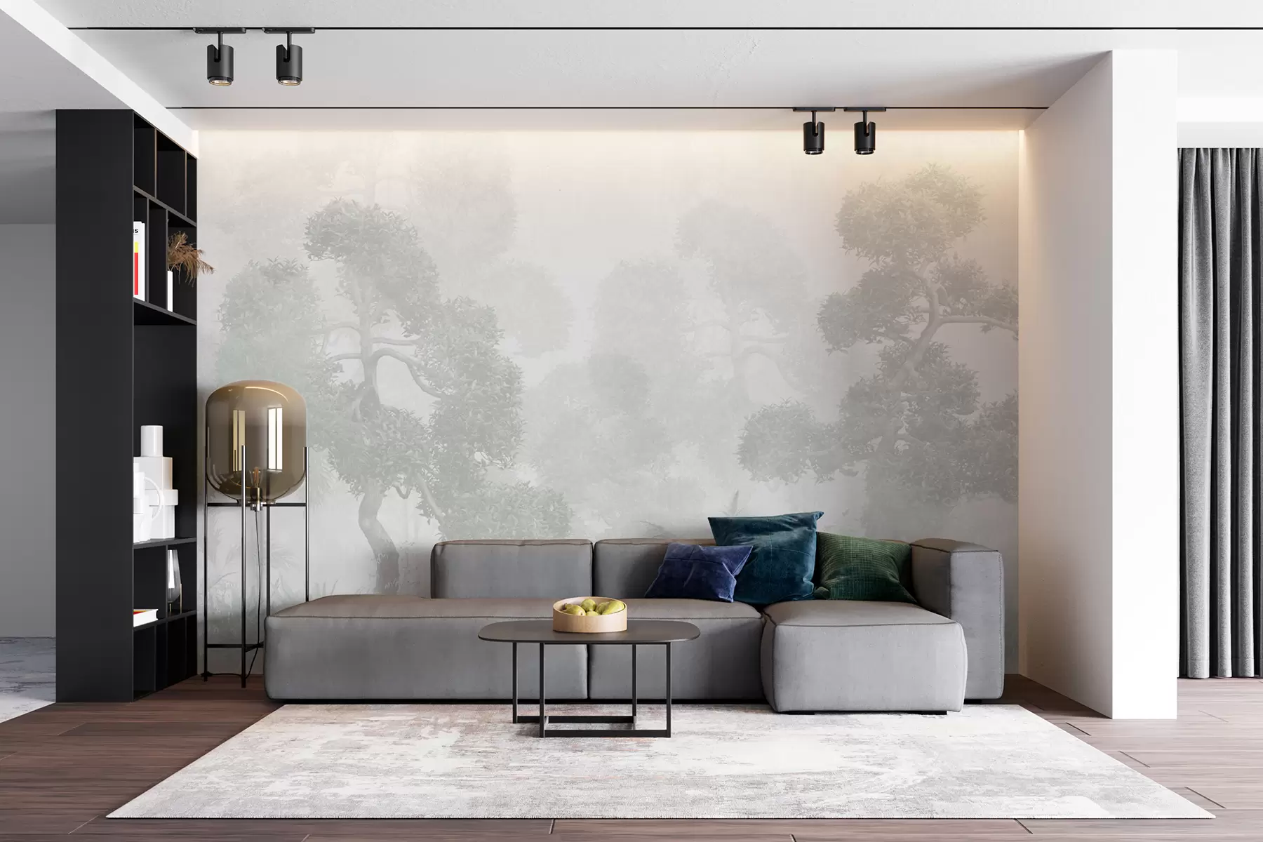 murales de pared Árboles y hojas tropicales. u97399