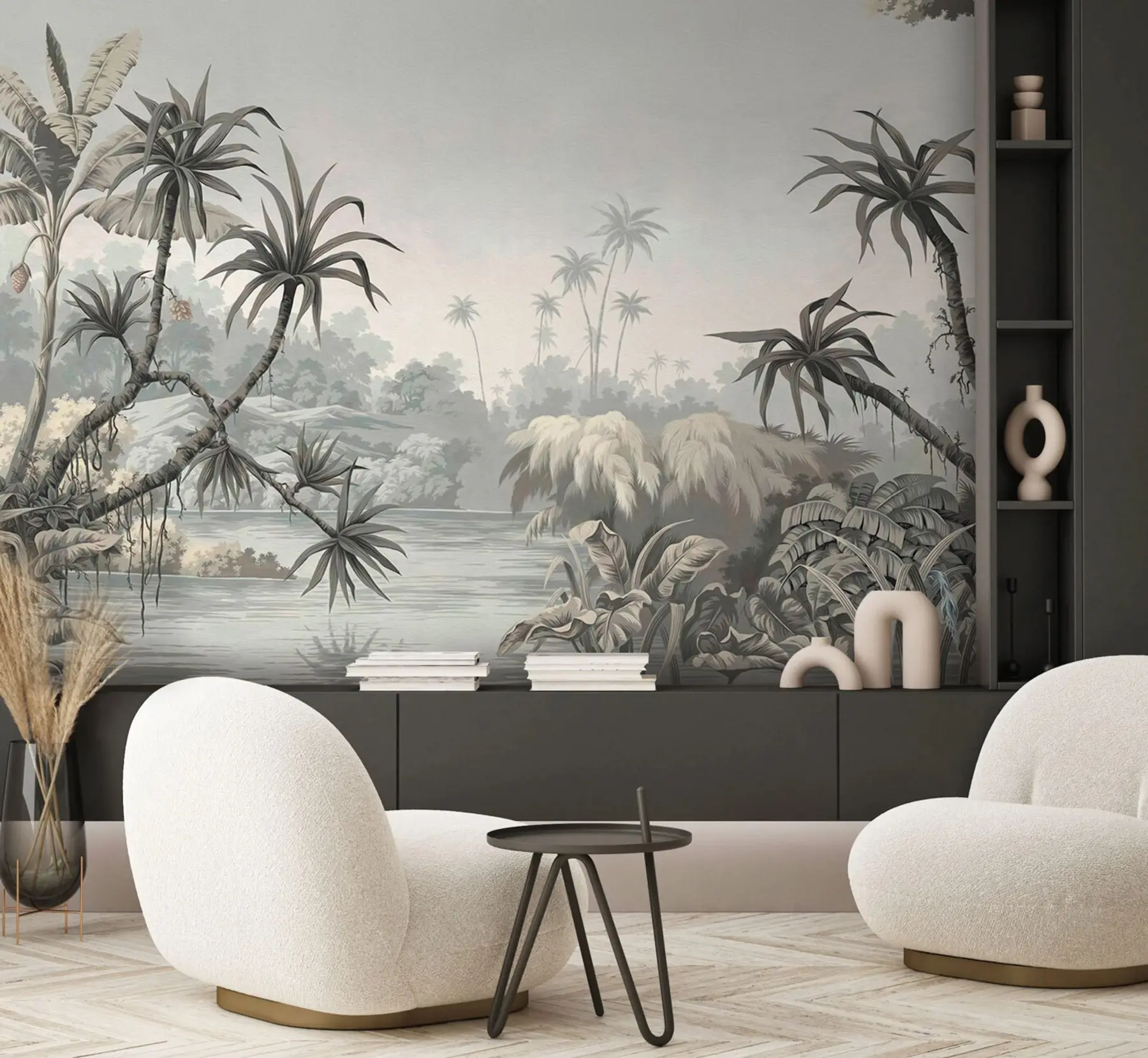 murales de pared Hojas tropicales verdes u97408