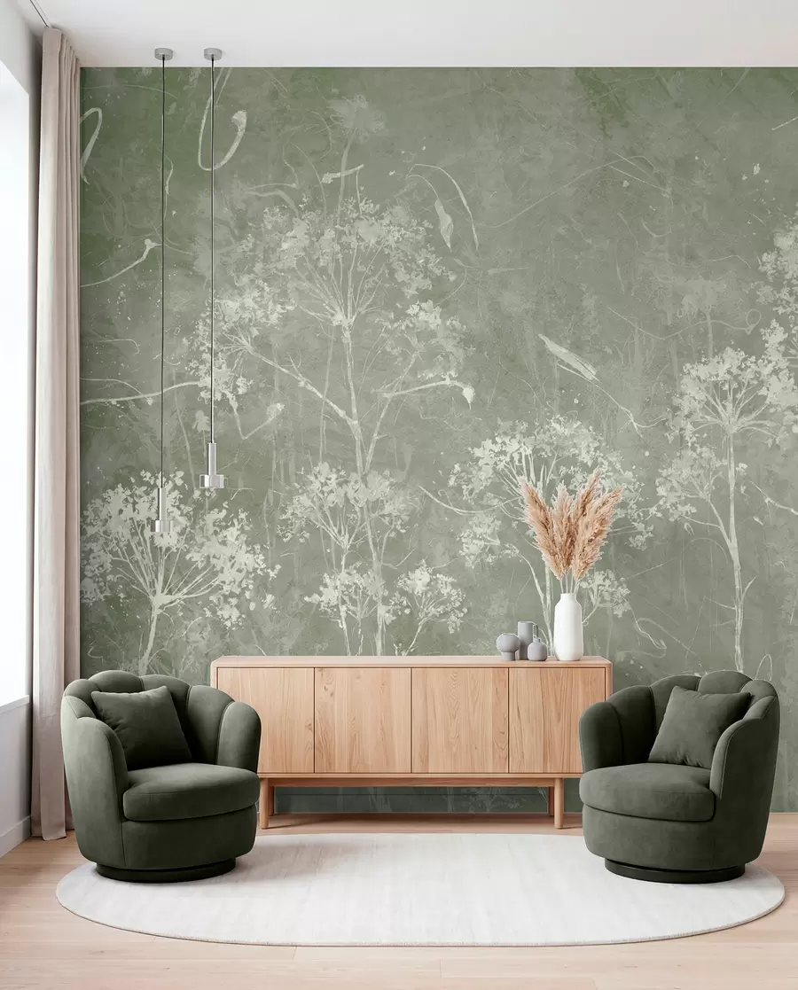 murales de pared Flores silvestres de estilo grunge u96551v1
