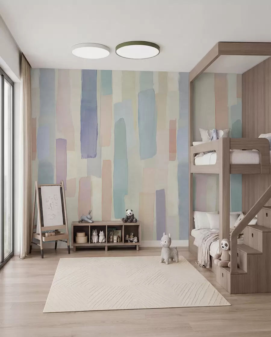 murales de pared Rayas verticales de arco iris u97869