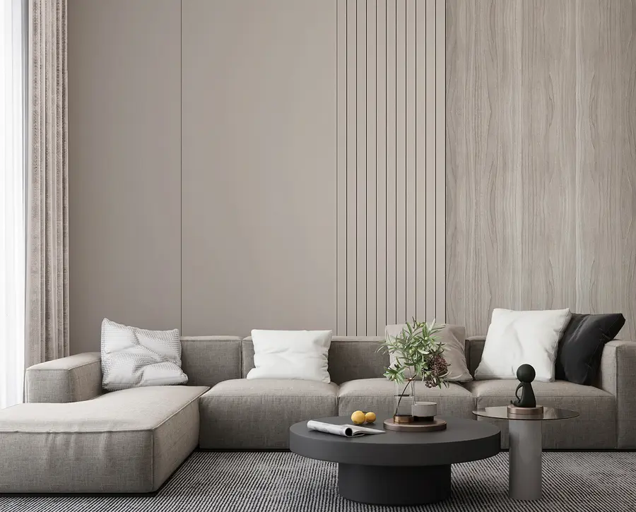 murales de pared Panel con duelas y madera u97549