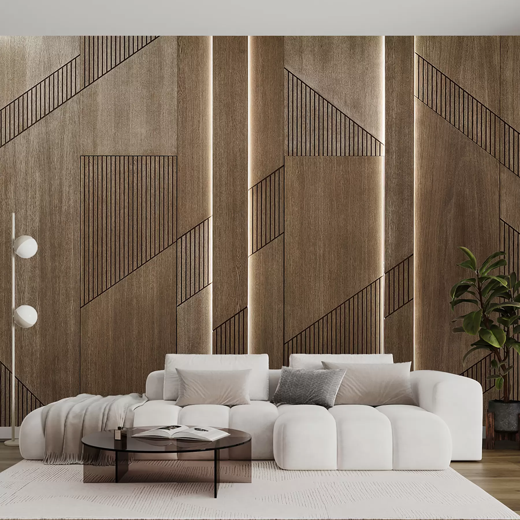 murales de pared Panel de madera u97555