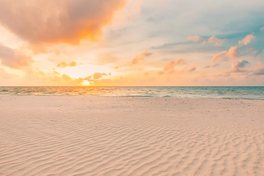murales de pared Playa arena blanca mar y olas u97894
