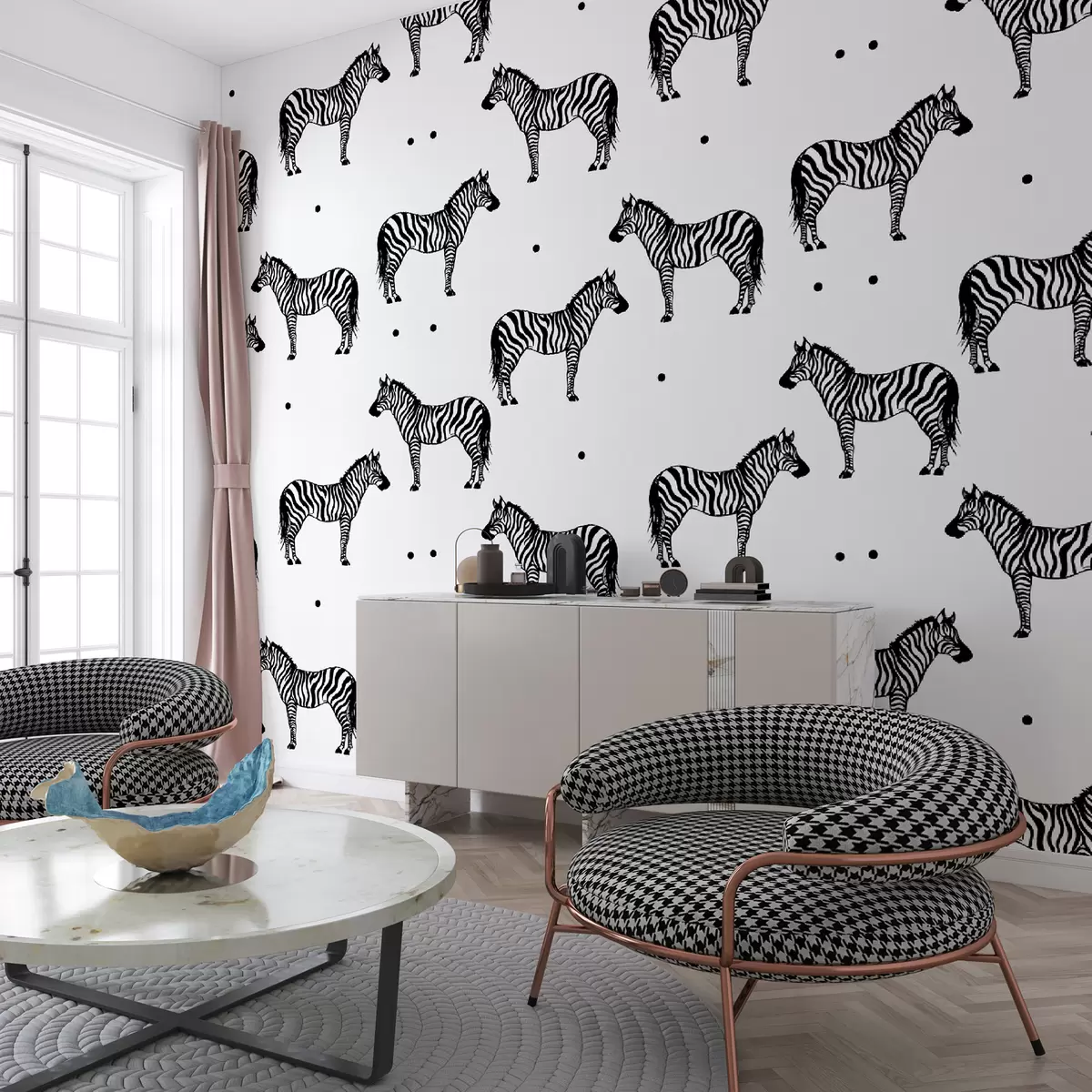 murales de pared Un estampado de cebra u98193