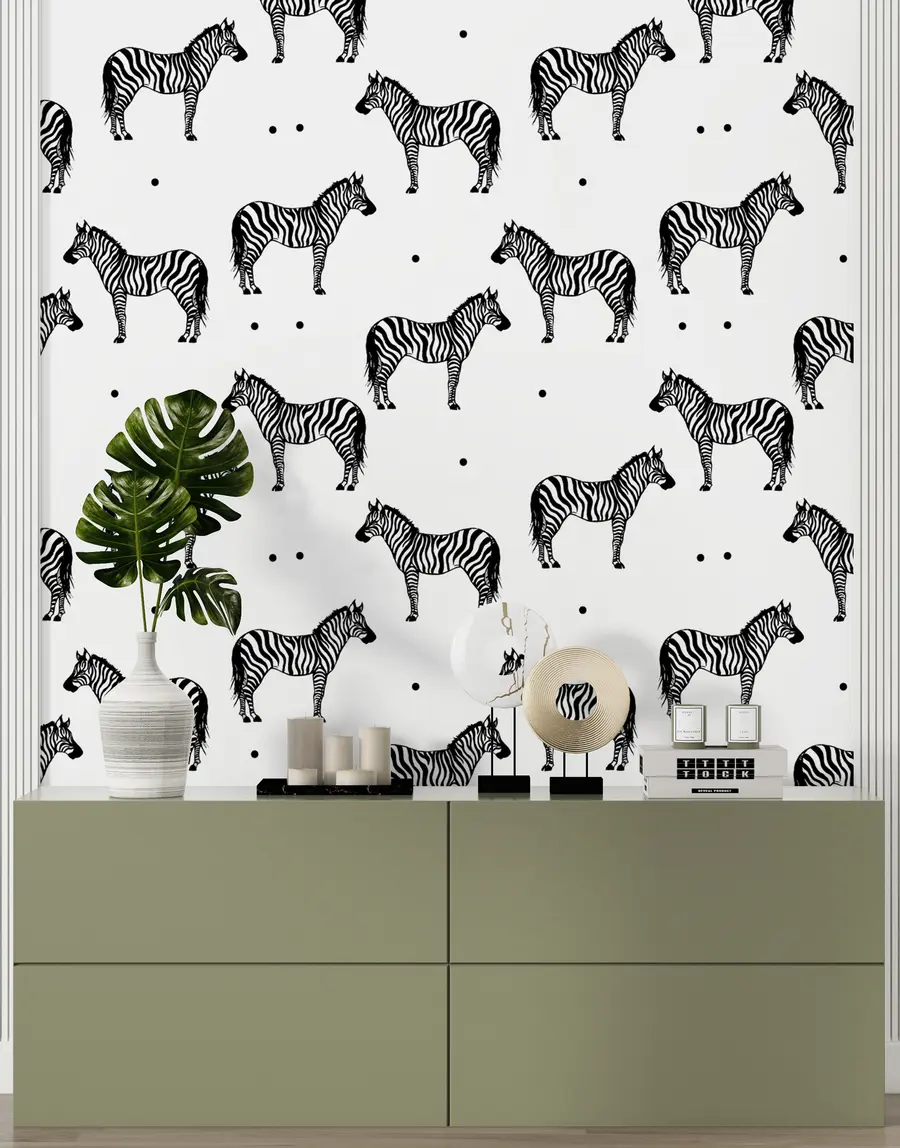 murales de pared Un estampado de cebra u98193