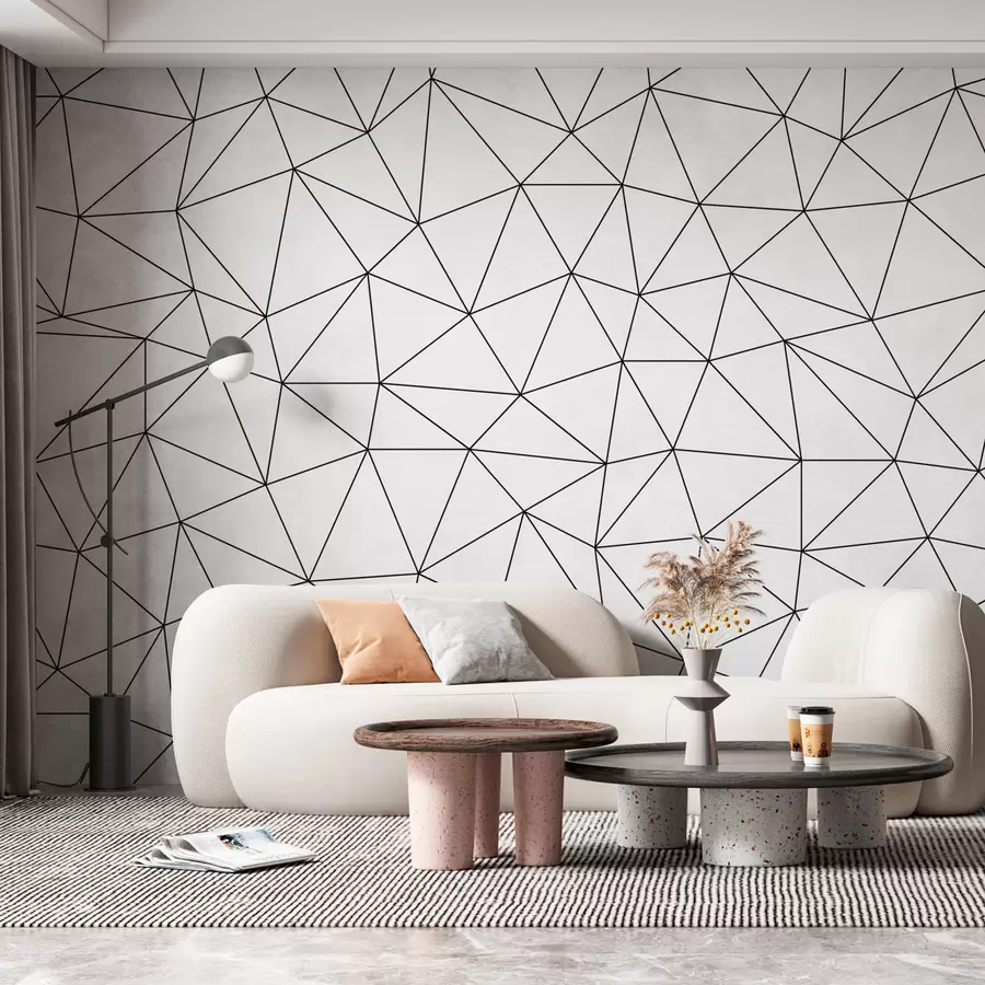 murales de pared Los triángulos abstractos minimalistas son tendencia u98560