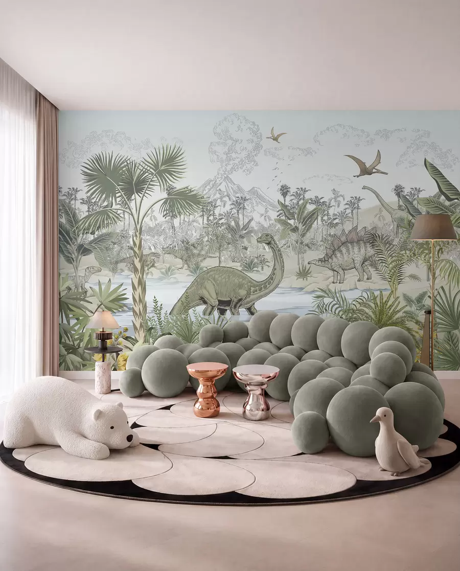 murales de pared Valle de dinosaurios u98674
