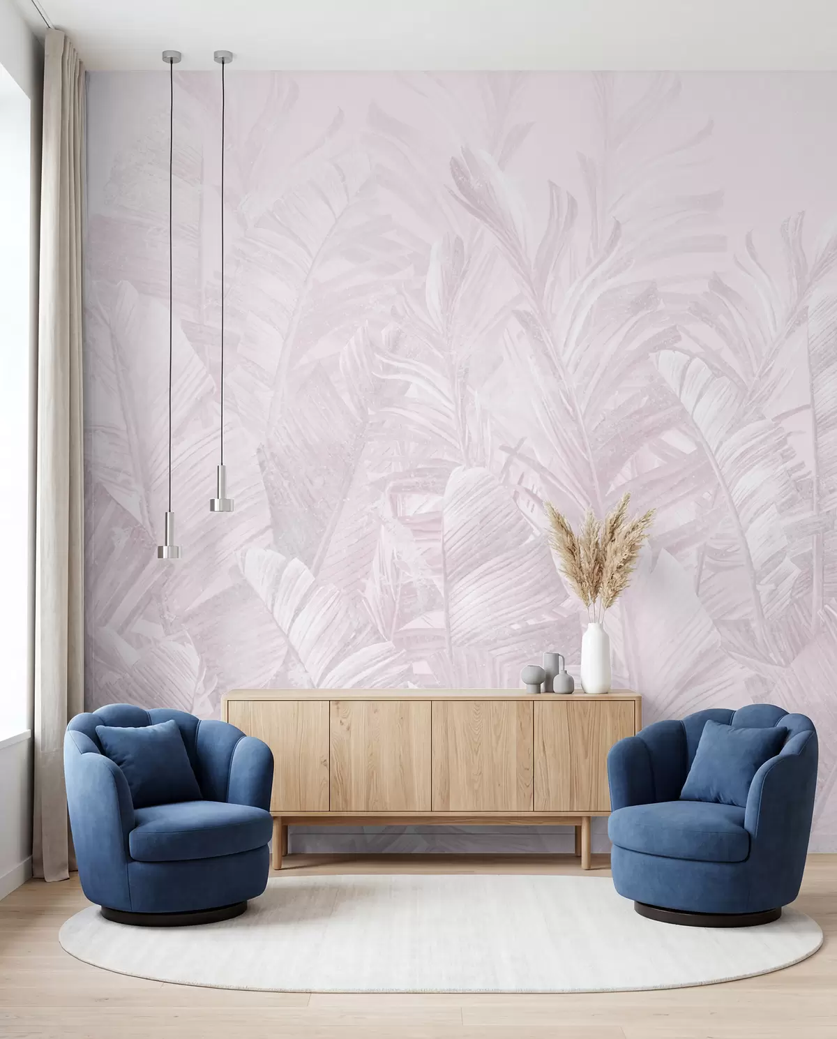 murales de pared Encaje tropical rosa u98951v1