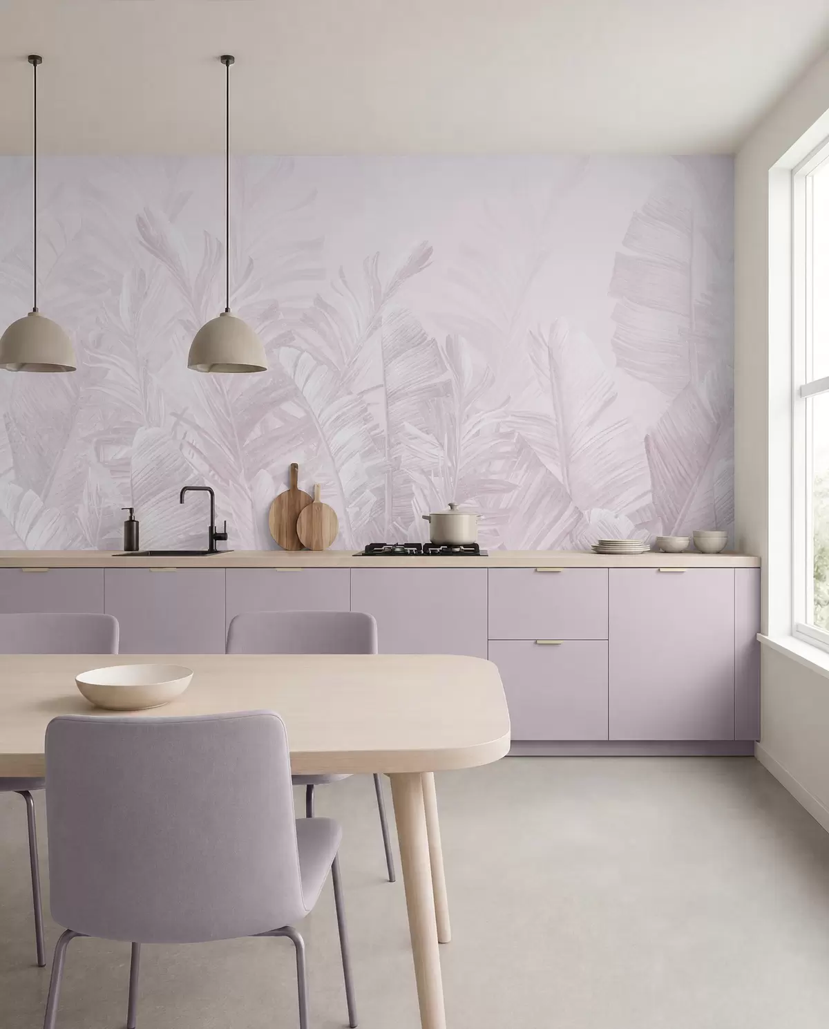 murales de pared Encaje tropical rosa u98951v1