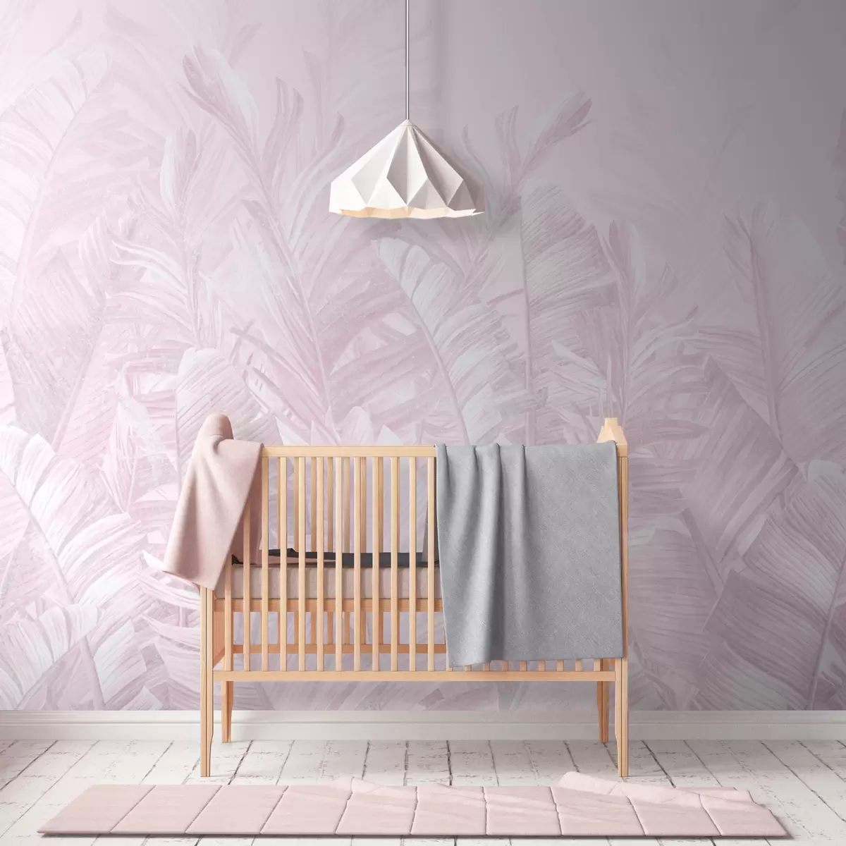 murales de pared Encaje tropical rosa u98951v1