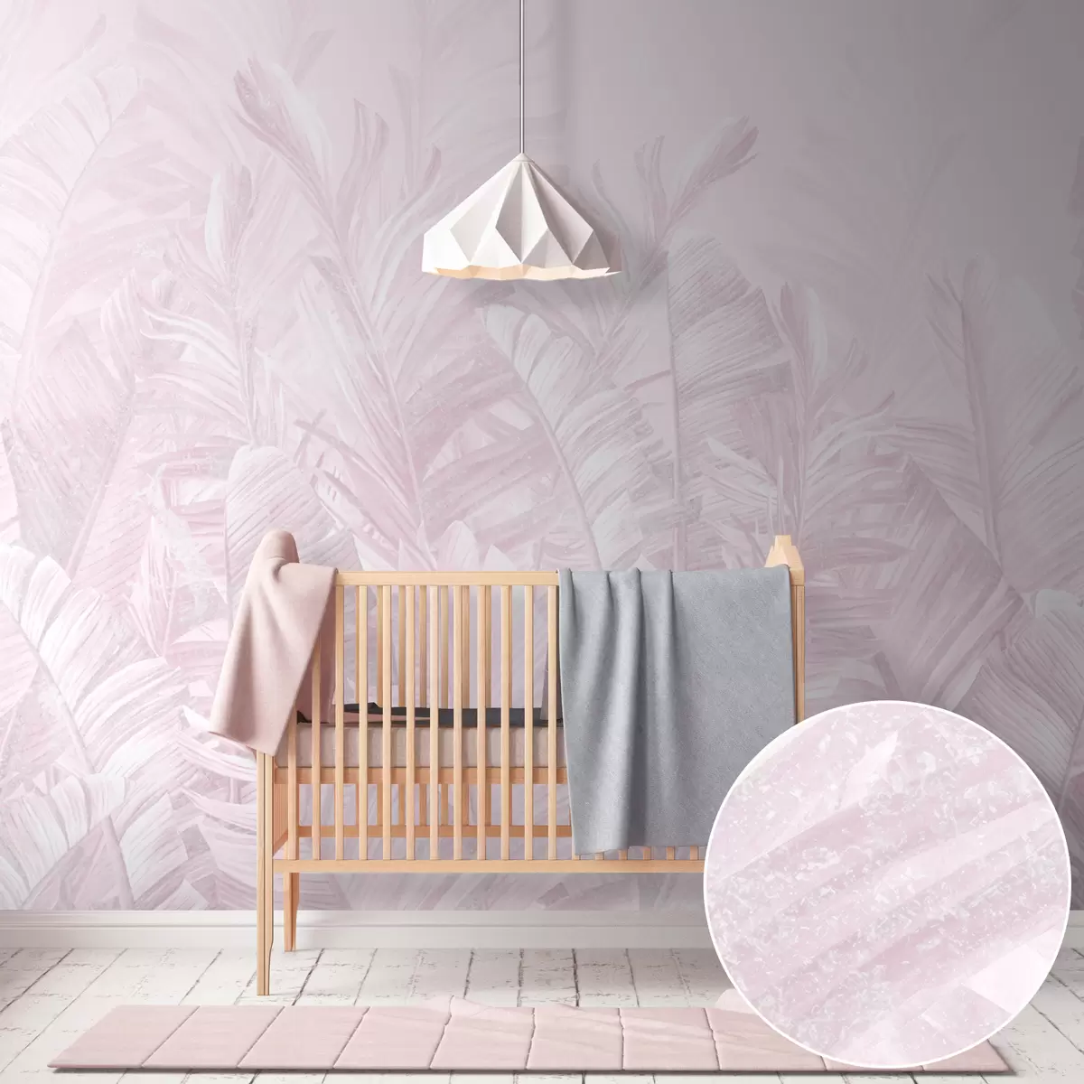 murales de pared Encaje tropical rosa u98951v1