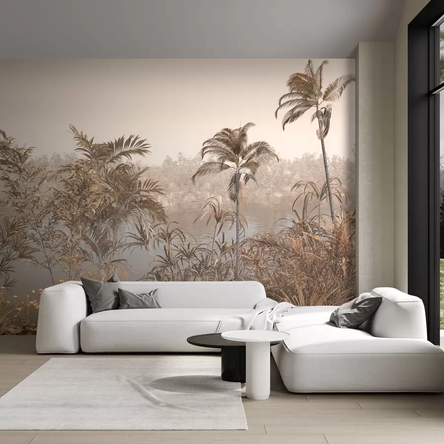 murales de pared Árboles y hojas tropicales u98929