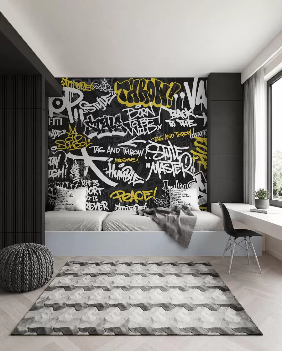 murales de pared Ritmo de grafiti urbano u98895