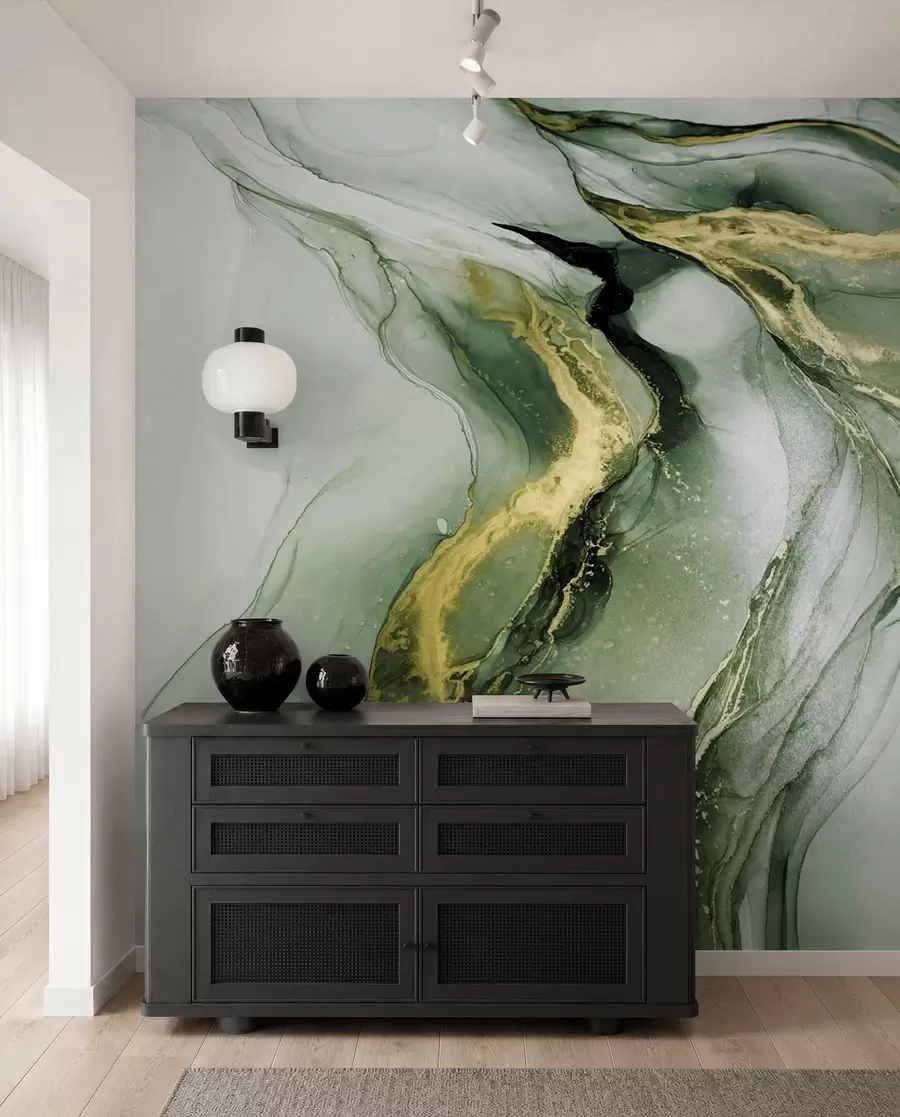 murales de pared Mármol verde u18250v2