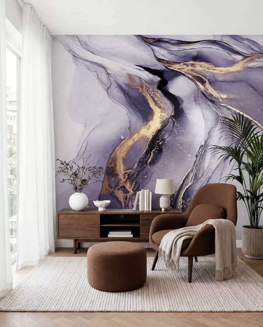 murales de pared Mármol violeta u18250v4
