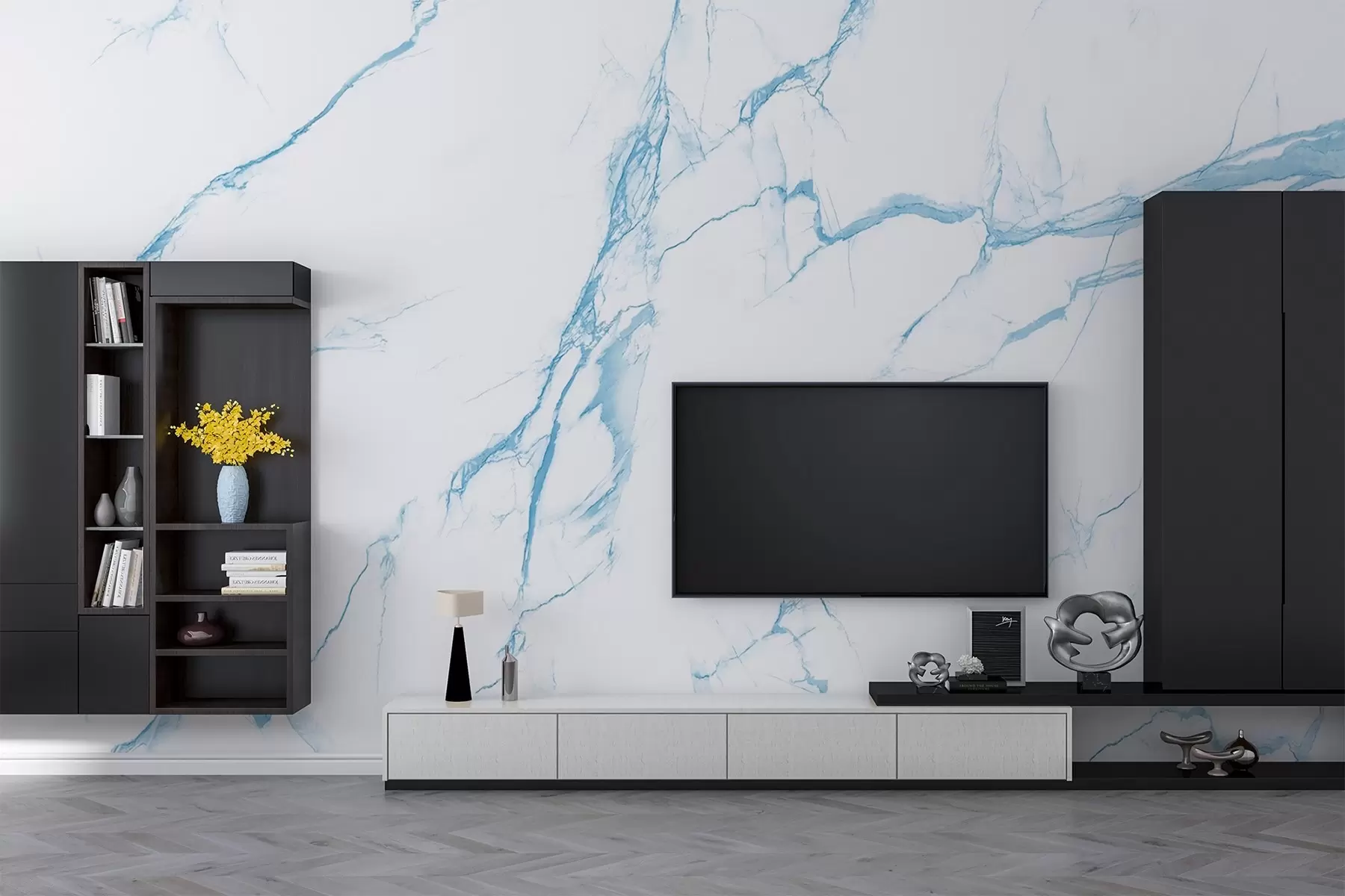 murales de pared Rayas azules u42049v3