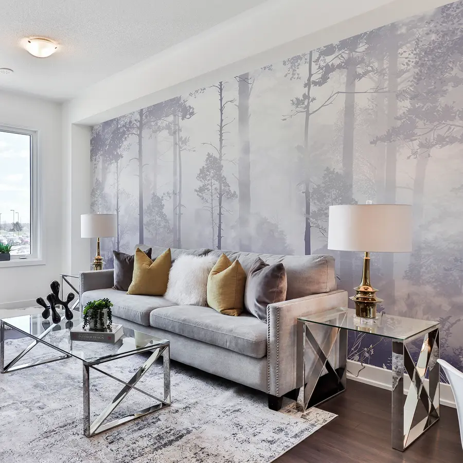 murales de pared El bosque en la niebla u94439v4