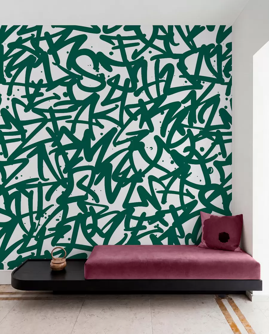 murales de pared Graffiti Emociones: Verde u99087