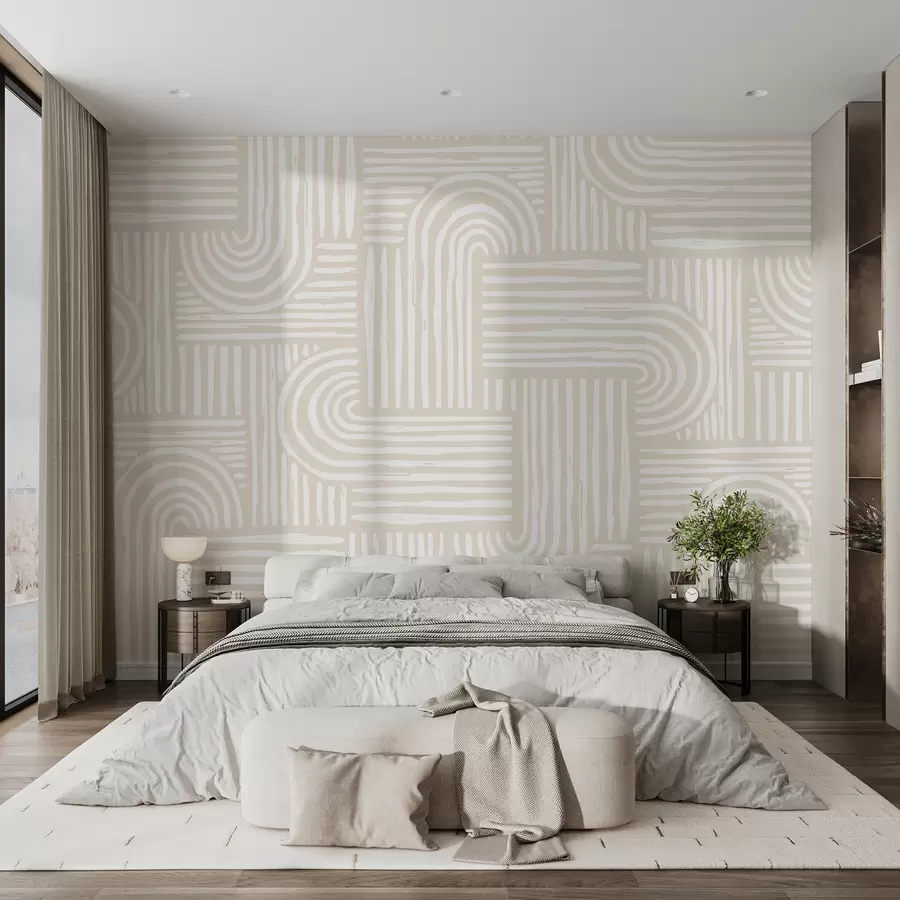 murales de pared Patrones beige de caminos sin fin u99089v1