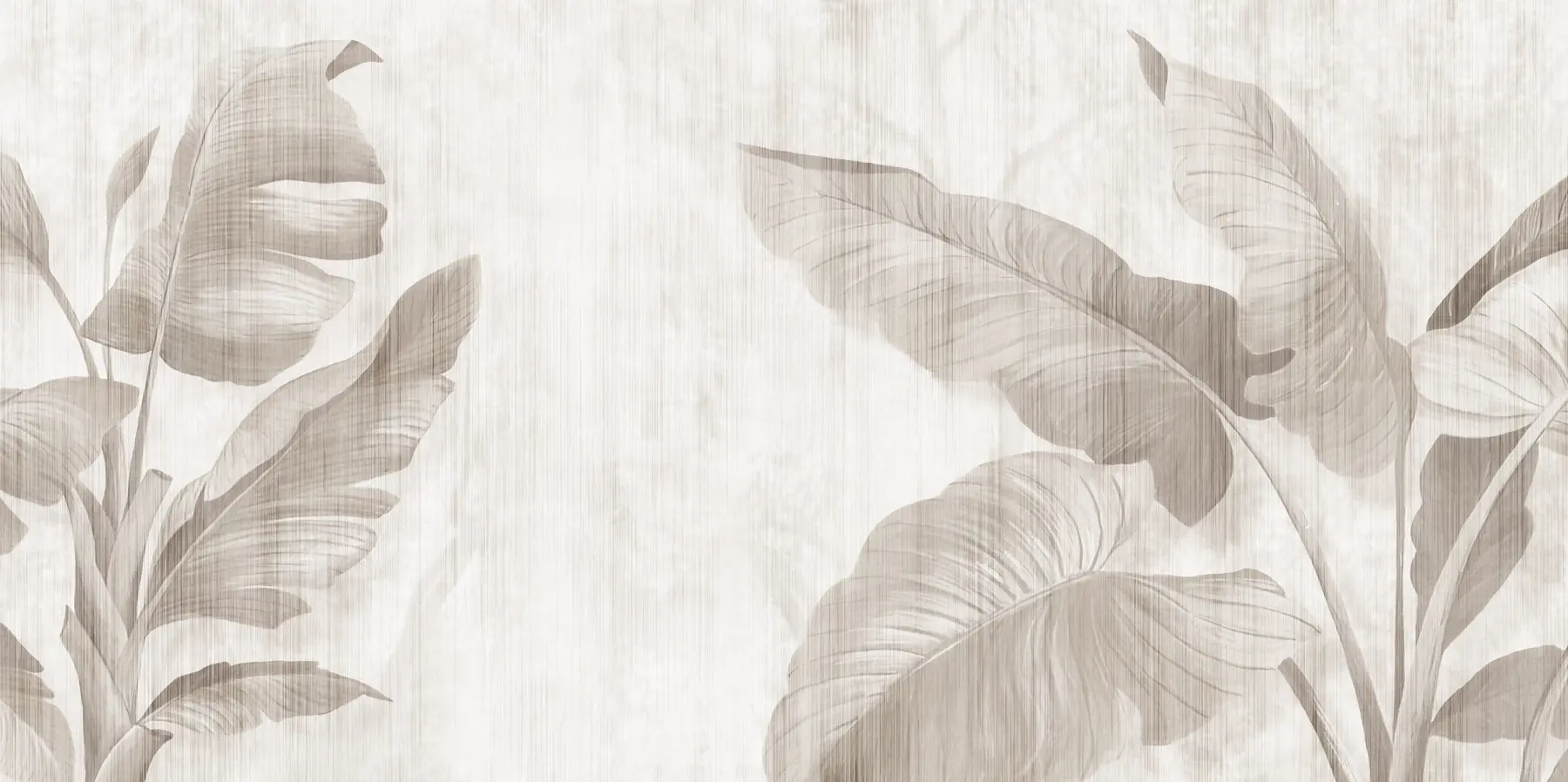 murales de pared Hojas tropicales en estilo grunge u00299d2