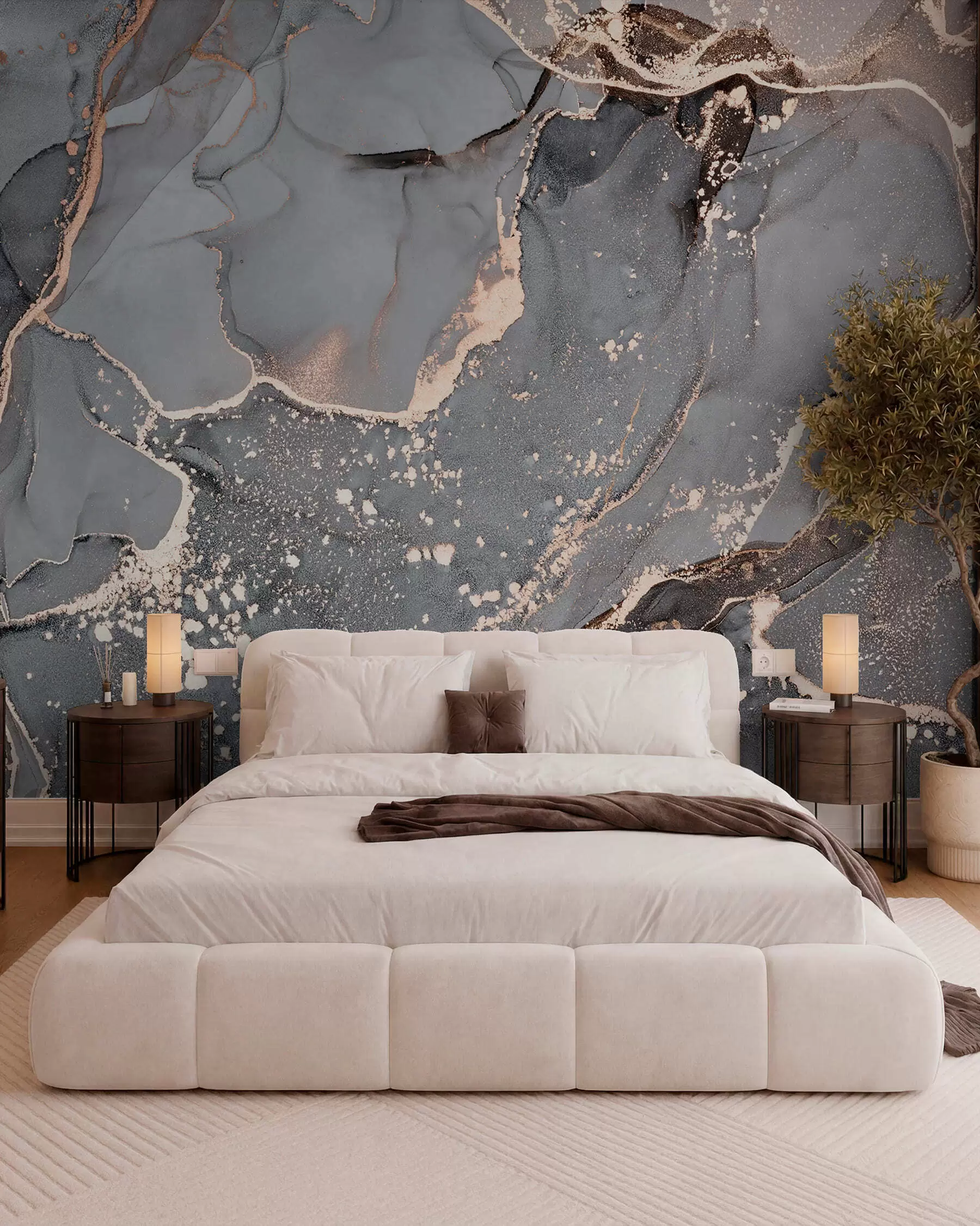 murales de pared Mármol gris y ámbar I u93578d1