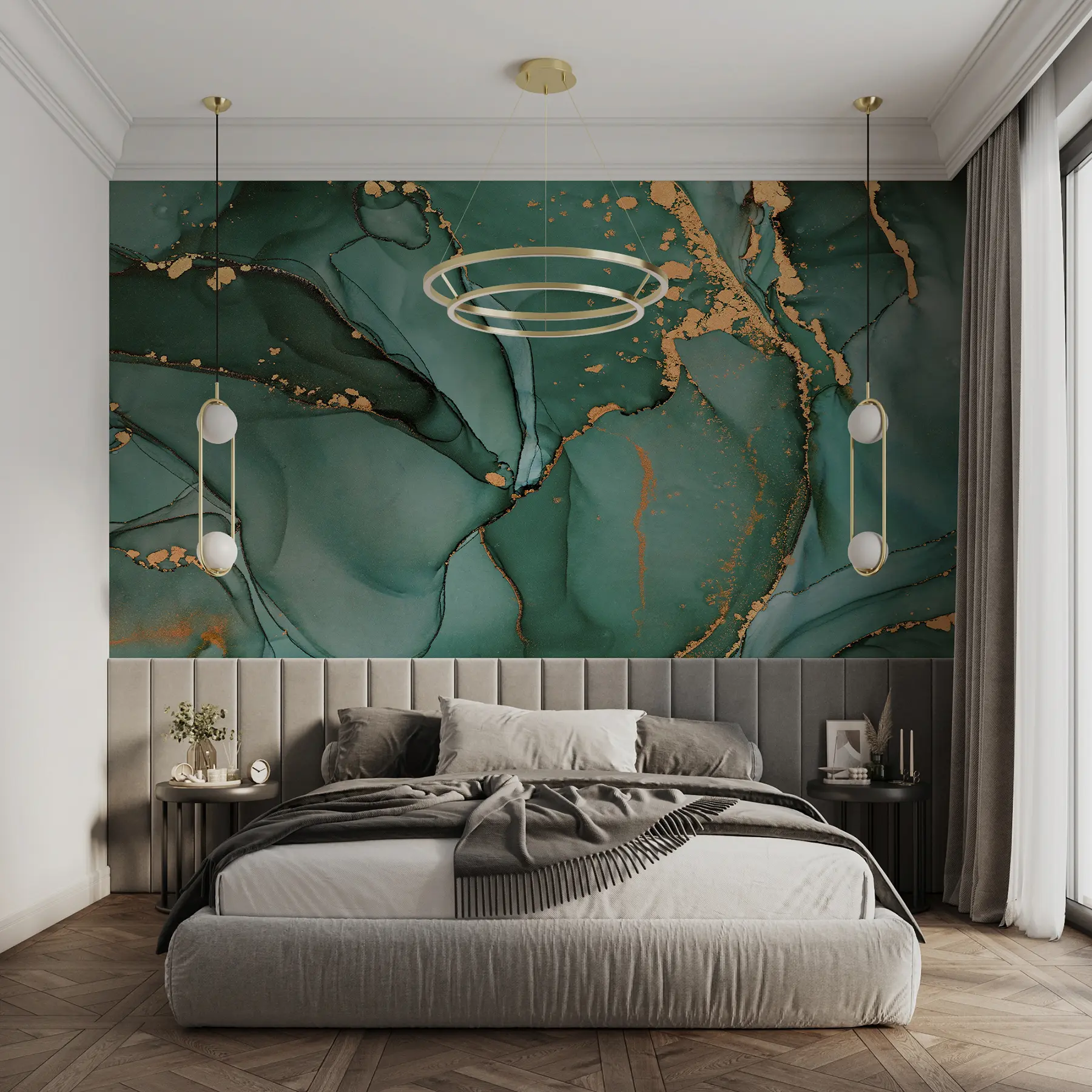 murales de pared Lujoso mármol Onyx con grietas metálicas u50235d2