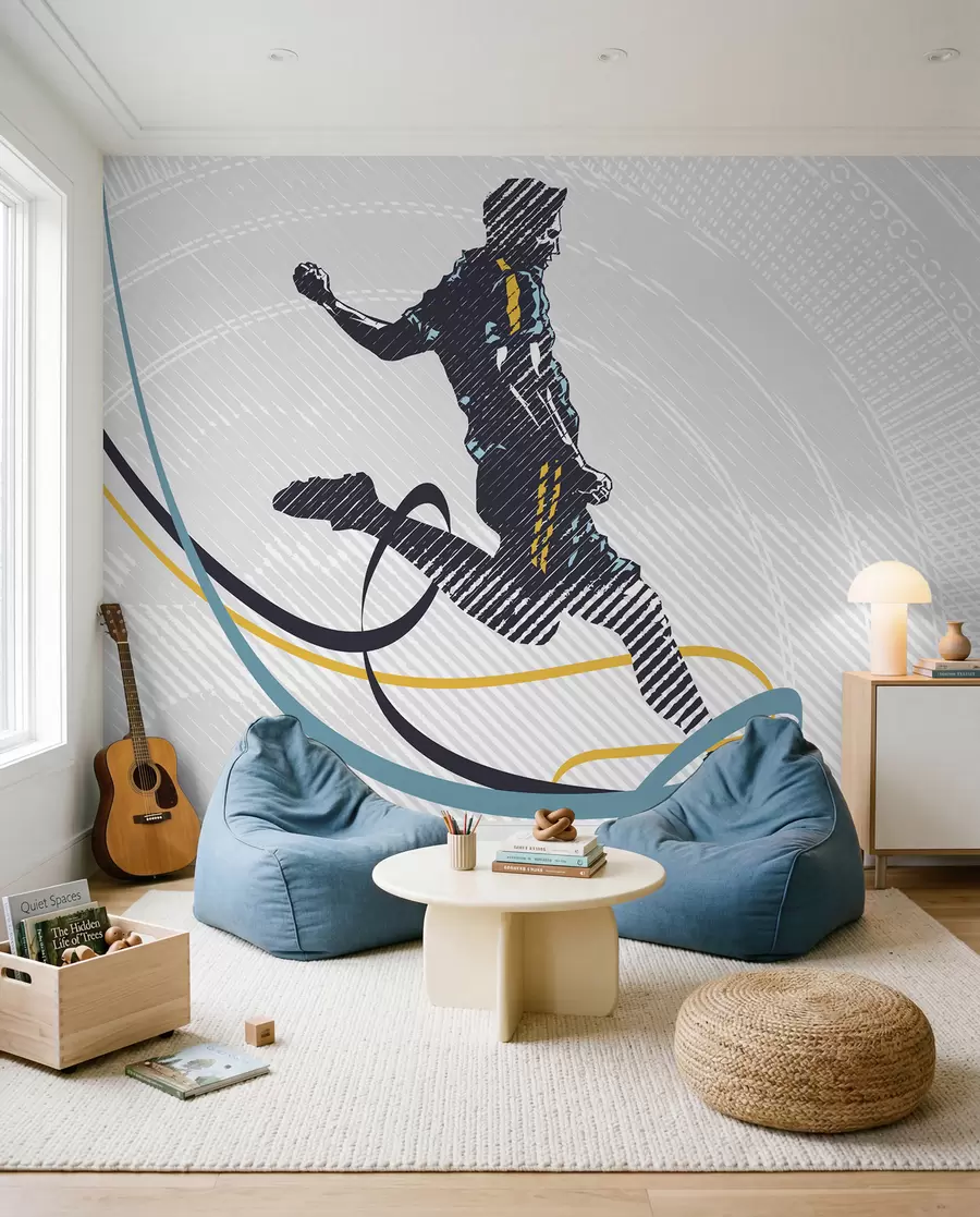 murales de pared Póster de atleta de rugby u99448